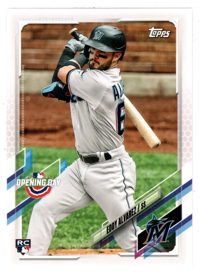 Eddy Alvarez RC - Miami Marlins (MLB Baseball Card) 2021 Topps Opening Day # 8 Mint
