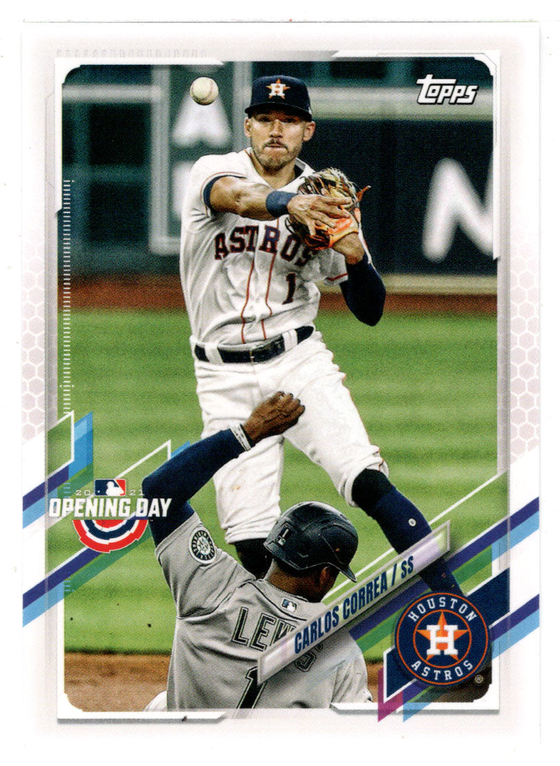 Carlos Correa - Houston Astros (MLB Baseball Card) 2021 Topps Opening Day # 63 Mint