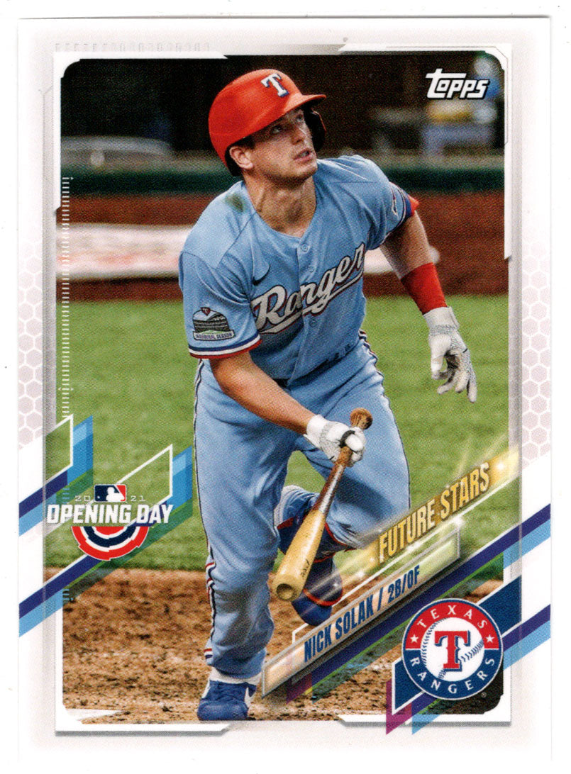 Nick Solak - Texas Rangers (MLB Baseball Card) 2021 Topps Opening Day # 102 Mint