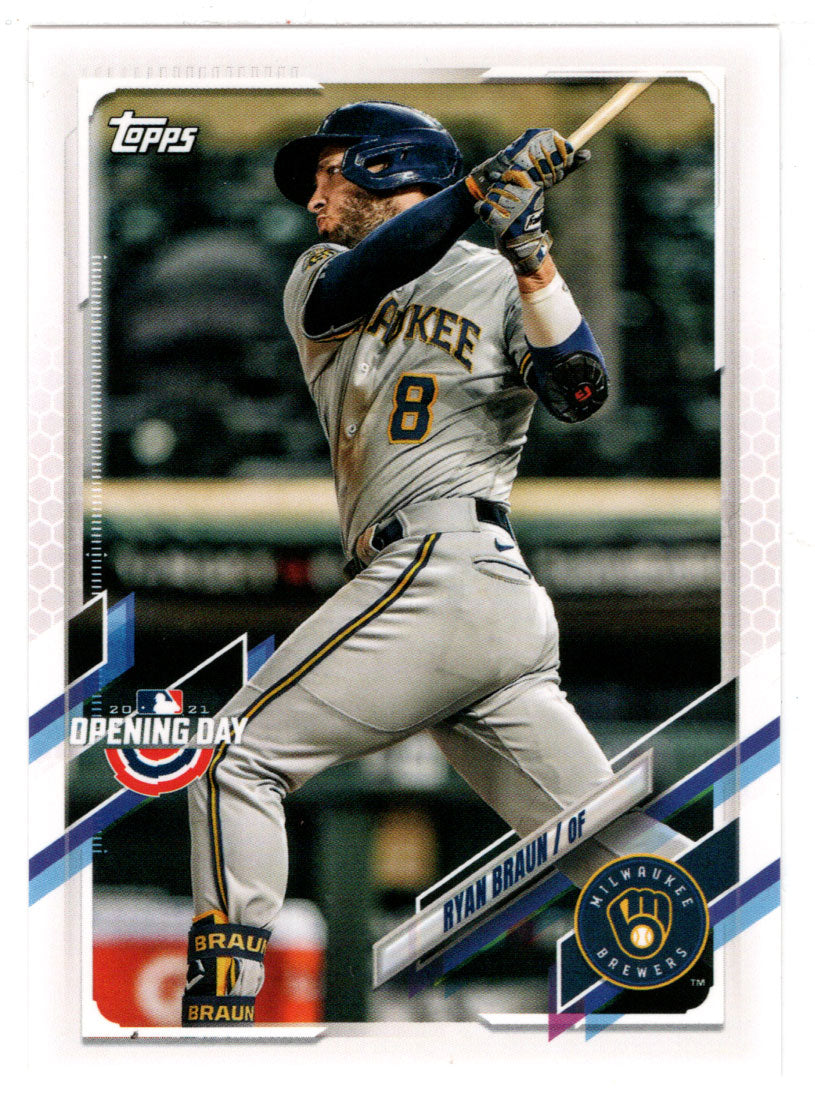 Ryan Braun - Milwaukee Brewers (MLB Baseball Card) 2021 Topps Opening Day # 119 Mint