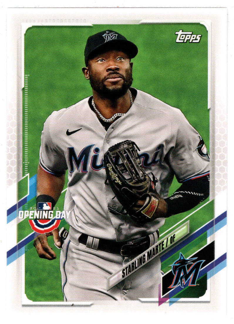 Starling Marte - Miami Marlins (MLB Baseball Card) 2021 Topps Opening Day # 121 Mint
