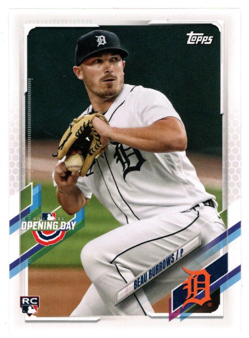 Beau Burrows RC - Detroit Tigers (MLB Baseball Card) 2021 Topps Opening Day # 148 Mint