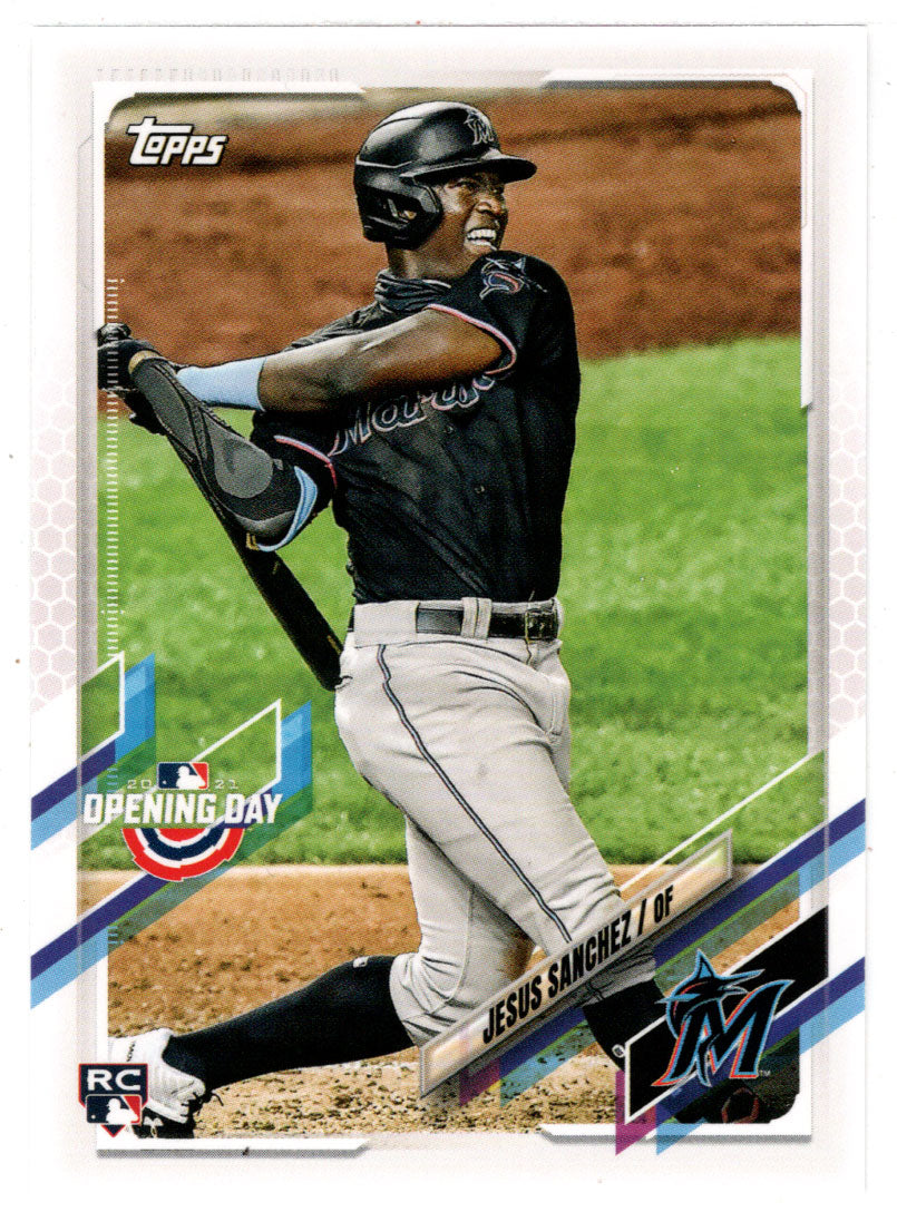 Jesus Sanchez RC - Miami Marlins (MLB Baseball Card) 2021 Topps Opening Day # 180 Mint