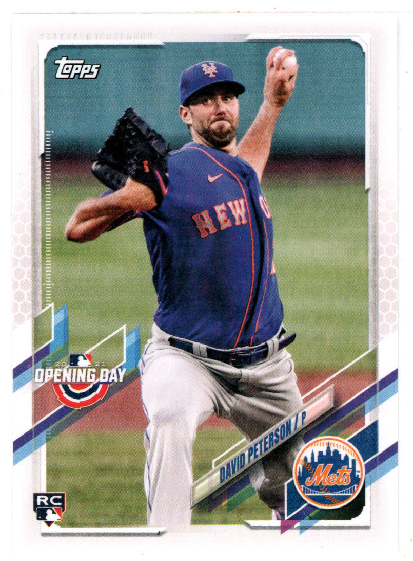 David Peterson RC - New York Mets (MLB Baseball Card) 2021 Topps Opening Day # 206 Mint