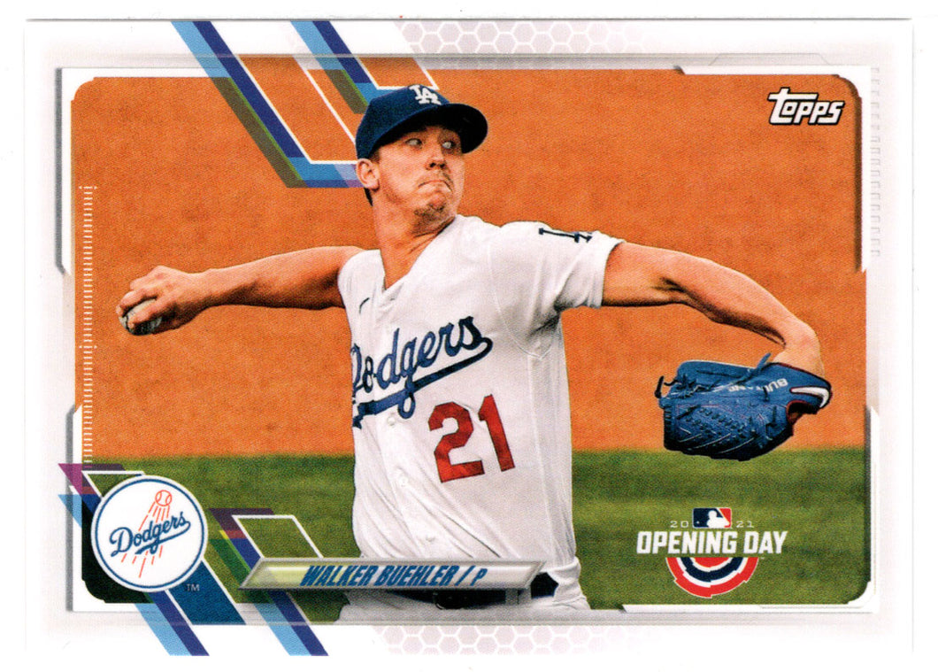 Walker Buehler - Los Angeles Dodgers (MLB Baseball Card) 2021 Topps Opening Day # 208 Mint