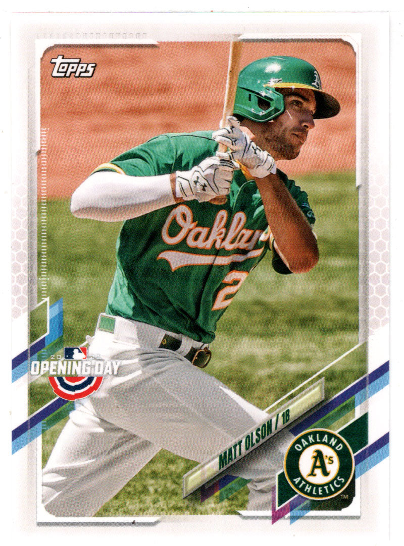 Matt Olson - Oakland Athletics (MLB Baseball Card) 2021 Topps Opening Day # 215 Mint
