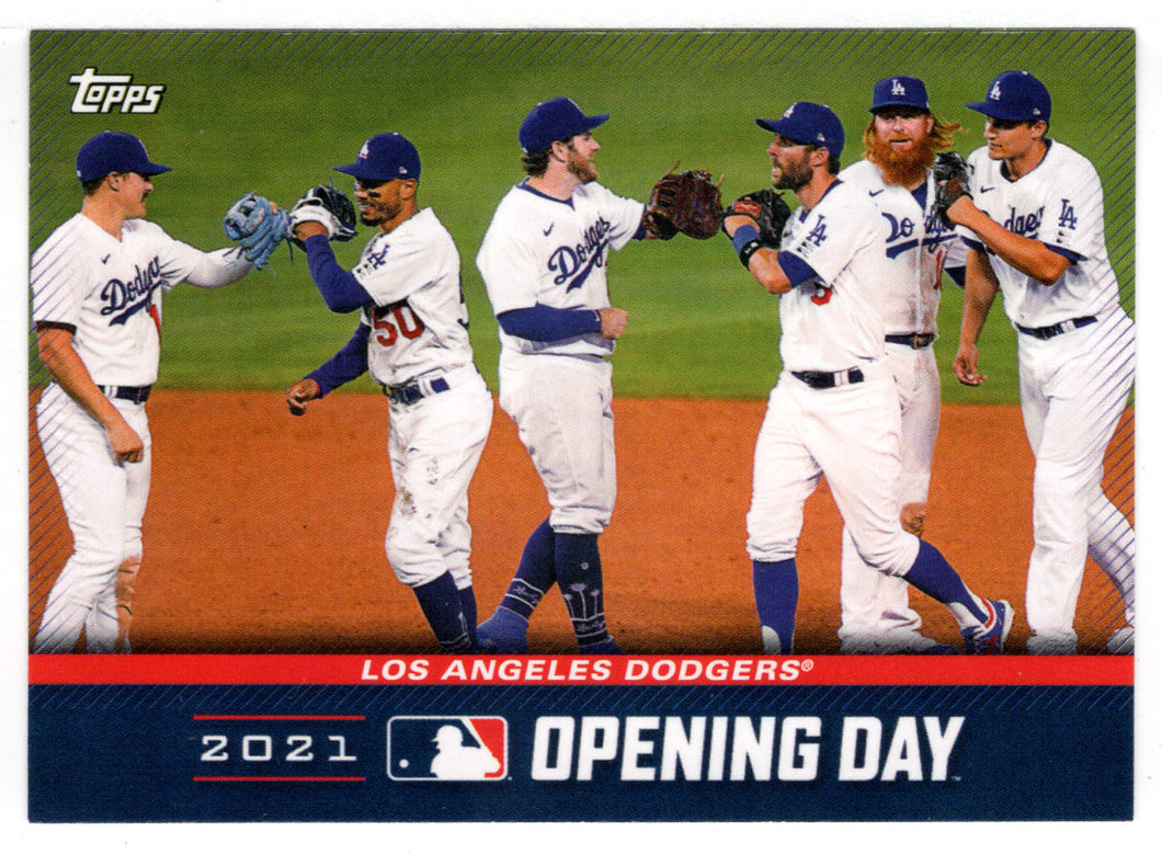 Los Angeles Dodgers Team (MLB Baseball Card) 2021 Topps Opening Day # OD-13 Mint