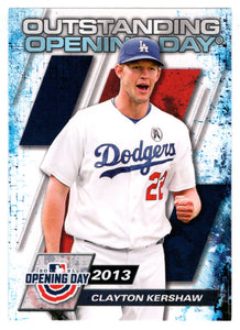 Clayton Kershaw - Los Angeles Dodgers - Outstanding Opening Day (MLB Baseball Card) 2021 Topps Opening Day # OOD-9 Mint