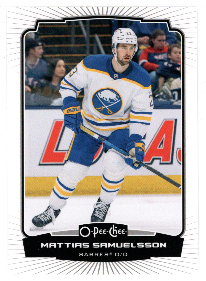 Mattias Samuelsson - Buffalo Sabres (NHL Hockey Card) 2022-23 O-Pee-Chee # 406 Mint