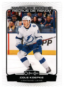 Cole Koepke RC - Tampa Bay Lightning - Marquee Rookie (NHL Hockey Card) 2022-23 O-Pee-Chee # 582 Mint