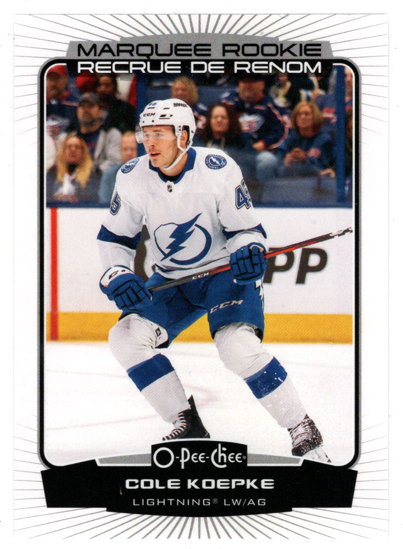 Cole Koepke RC - Tampa Bay Lightning - Marquee Rookie (NHL Hockey Card) 2022-23 O-Pee-Chee # 582 Mint