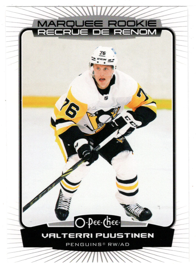 Valtteri Puustinen RC - Pittsburgh Penguins - Marquee Rookie (NHL Hockey Card) 2022-23 O-Pee-Chee # 589 Mint