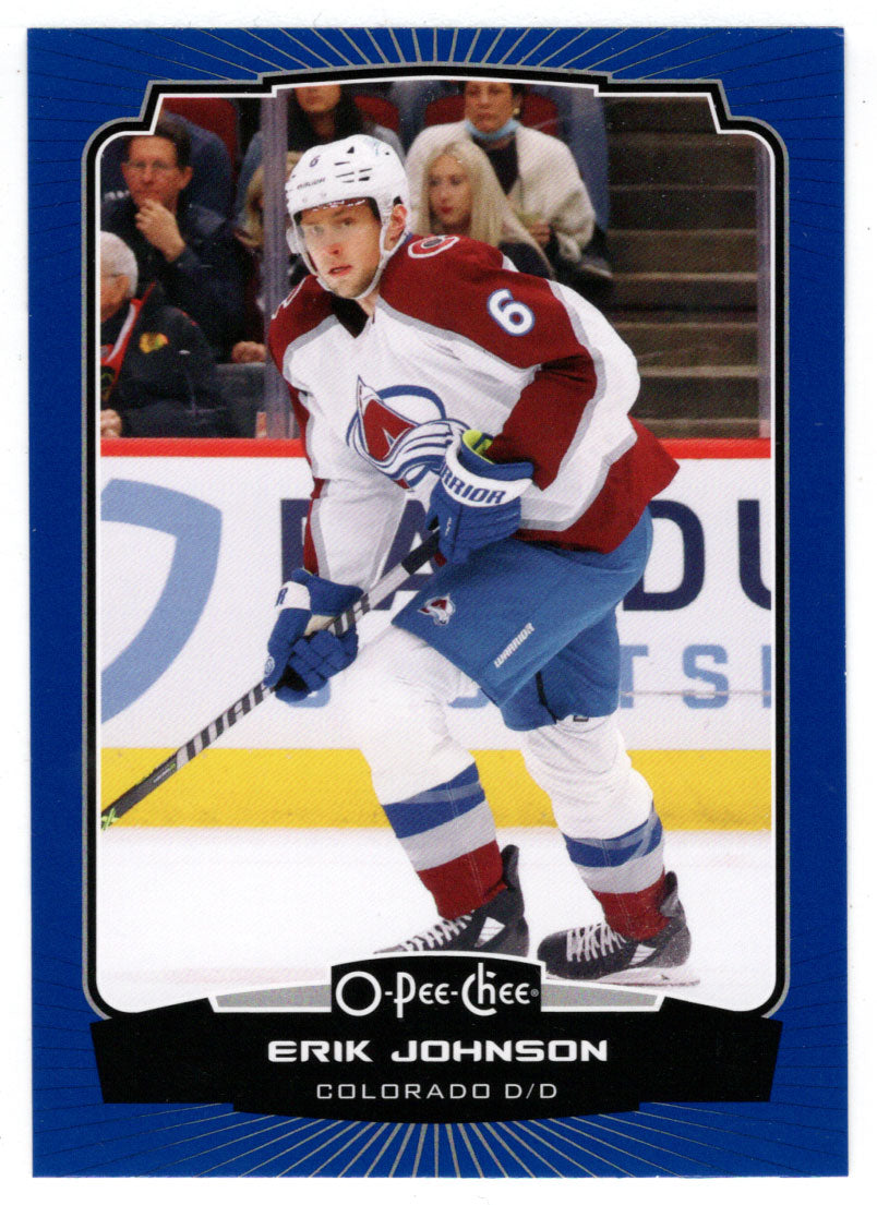 Erik Johnson - Colorado Avalanche - Blue Edition (NHL Hockey Card) 2022-23 O-Pee-Chee # 329 Mint