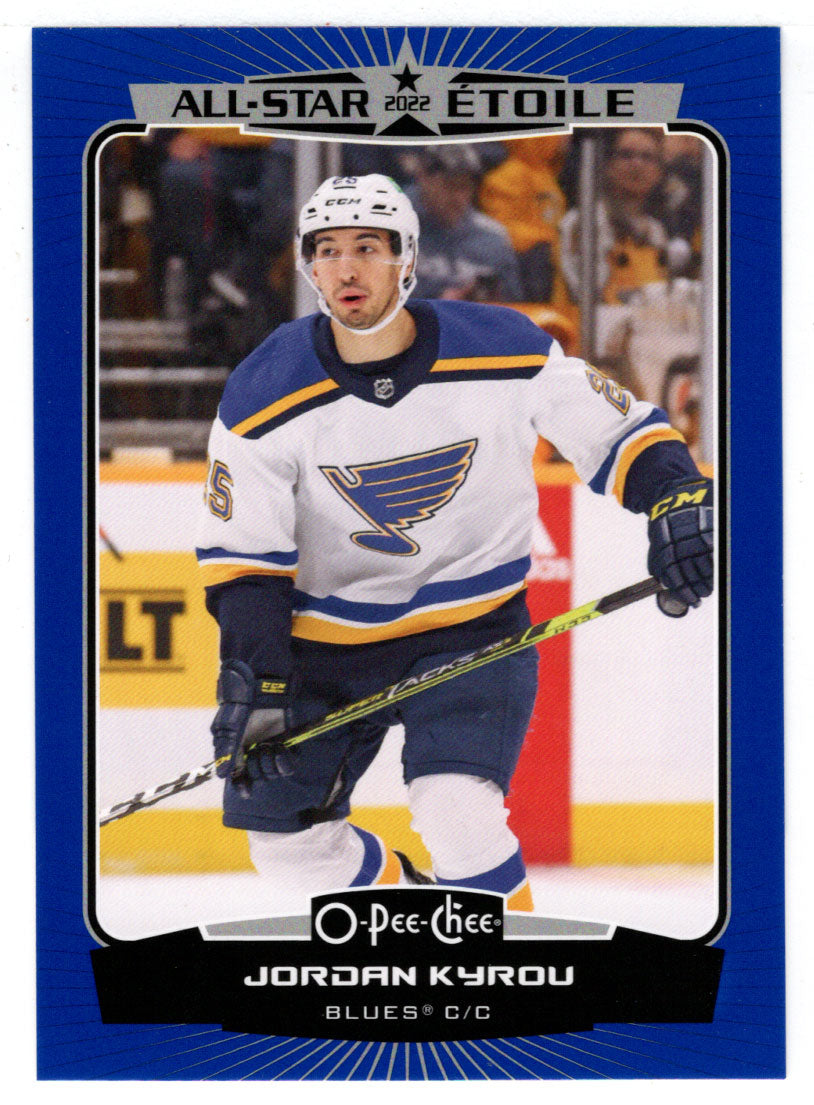 Jordan Kyrou - St. Louis Blues - All-Star - Blue Edition (NHL Hockey Card) 2022-23 O-Pee-Chee # 503 Mint