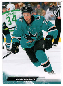 Jonathan Dahlen - San Jose Sharks (NHL Hockey Card) 2022-23 Upper Deck # 143 Mint