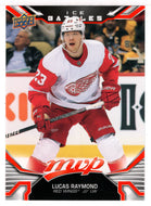 Checklist # 1 - Lucas Raymond - Detroit Red Wings - Ice Battles (NHL Hockey Card) 2022-23 Upper Deck MVP # IB 100 Mint