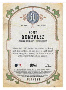 Romy Gonzalez 18/199 - Chicago White Sox (MLB Baseball Card) 2022 Topps Gypsy Queen Turquoise # 233 Mint