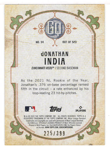 Jonathan India 225/399 - Cincinnati Reds (MLB Baseball Card) 2022 Topps Gypsy Queen Burnt Umber # 34 Mint