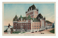 Chateau Frontenac Hotel, Quebec City, Quebec, Canada Vintage Original Postcard # 4752 - New 1940's