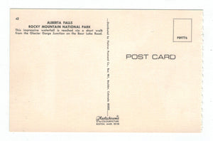 Alberta Falls, Rocky Mountain National Park, Colorado, USA Vintage Original Postcard # 4769 - New - 1970's