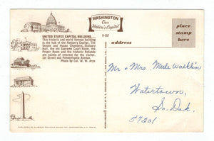 United States Capitol Building, Washington D.C. USA Vintage Original Postcard # 4780 - 1970's