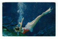 Weeki Wachee Springs, Florida, USA - Underwater Ballet Vintage Original Postcard # 4781 - Post Marked August 5, 1963