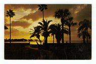 Eustis, Florida, USA - Sunset Over Lake Eustis Vintage Original Postcard # 4782 - Post Marked January 29, 1962