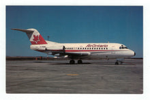 Load image into Gallery viewer, Air Canada Connector - Air Ontario Fokker F28-1000 Airplane Vintage Original Postcard # 4788 - New - 1980's
