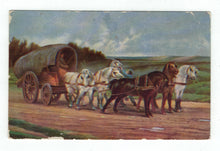 Load image into Gallery viewer, A Wagon And A Team Of Horses by Marie Rosa Bonheur - Art -Painting - Vintage Original Postcard # 4792 - New - 1950's
