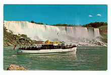 Load image into Gallery viewer, Niagara Falls - The Maid of the Midst, American Falls Vintage Original Postcard # 0802 - New 1960&#39;s

