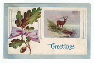 Greetings Vintage Original Postcard # 4826 - Post Marked 1921