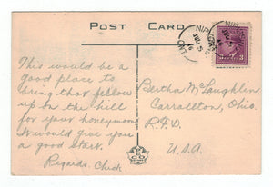 Deer on Ferguson Highway near North Bay, Ontario, Canada Vintage Original Postcard # 4827 - Post Marked July 5, 1946