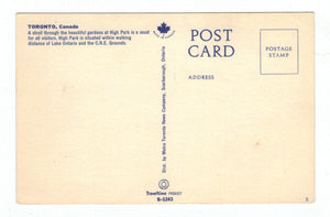 High Park, Toronto, Ontario, Canada Vintage Original Postcard # 4837 - New - 1980's
