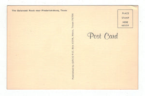 Balanced Rock, Fredericksburg, Texas, USA Vintage Original Postcard # 4865 - New - 1970's