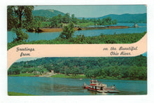 Load image into Gallery viewer, Greetings from The Beautiful Ohio River, Pittsburgh, Pennsylvania, USA Vintage Original Postcard # 4866 - New - 1960&#39;s
