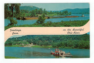 Greetings from The Beautiful Ohio River, Pittsburgh, Pennsylvania, USA Vintage Original Postcard # 4866 - New - 1960's