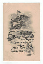 Load image into Gallery viewer, Each Fish and Worm Begins to Twist and Squirm... Vintage Original Postcard # 4868 - Dated April 30, 1913
