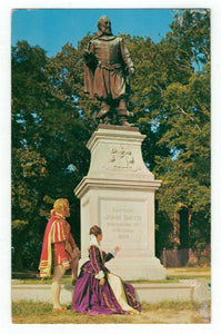 Captain John Smith Statue, Jamestown, Virginia, USA Vintage Original Postcard # 4917 - Post Marked September 6, 1960