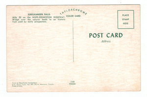 Similkameen Falls, Princeton, British Columbia, Canada Vintage Original Postcard # 4923 - New - 1970's
