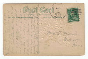 Greetings Vintage Original Postcard # 4934 - Post Marked April 3, 1911