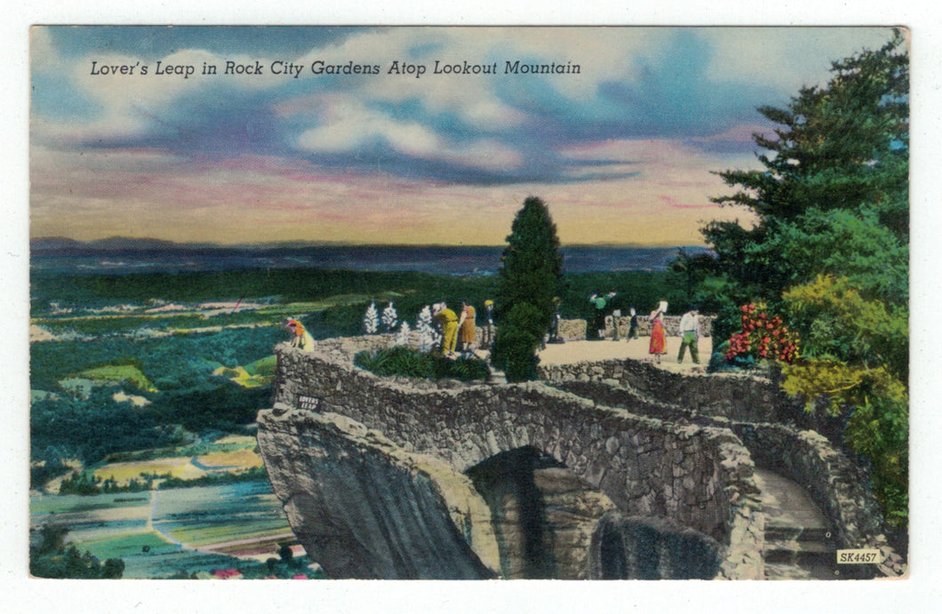 Lover's Leap, Rock City, Tennessee, USA Vintage Original Postcard # 4937 - New - 1960's