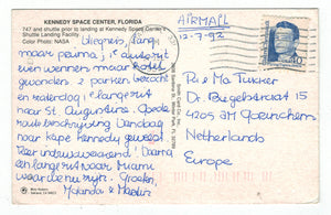 Kennedy Space Center, Florida, USA - The Space Shuttle Vintage Original Postcard # 4939 - Post Marked July 14, 1992