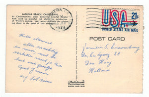 Laguna Beach, California, USA Vintage Original Postcard # 4940 - Post Marked January 10, 1977