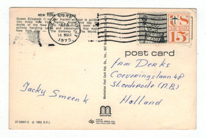 New York City Piers, New York, USA Vintage Original Postcard # 4941 - Post Marked March 16, 1973