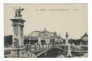 The Alexandre Bridge, Paris, France Vintage Original Postcard # 4943 - New - 1940's