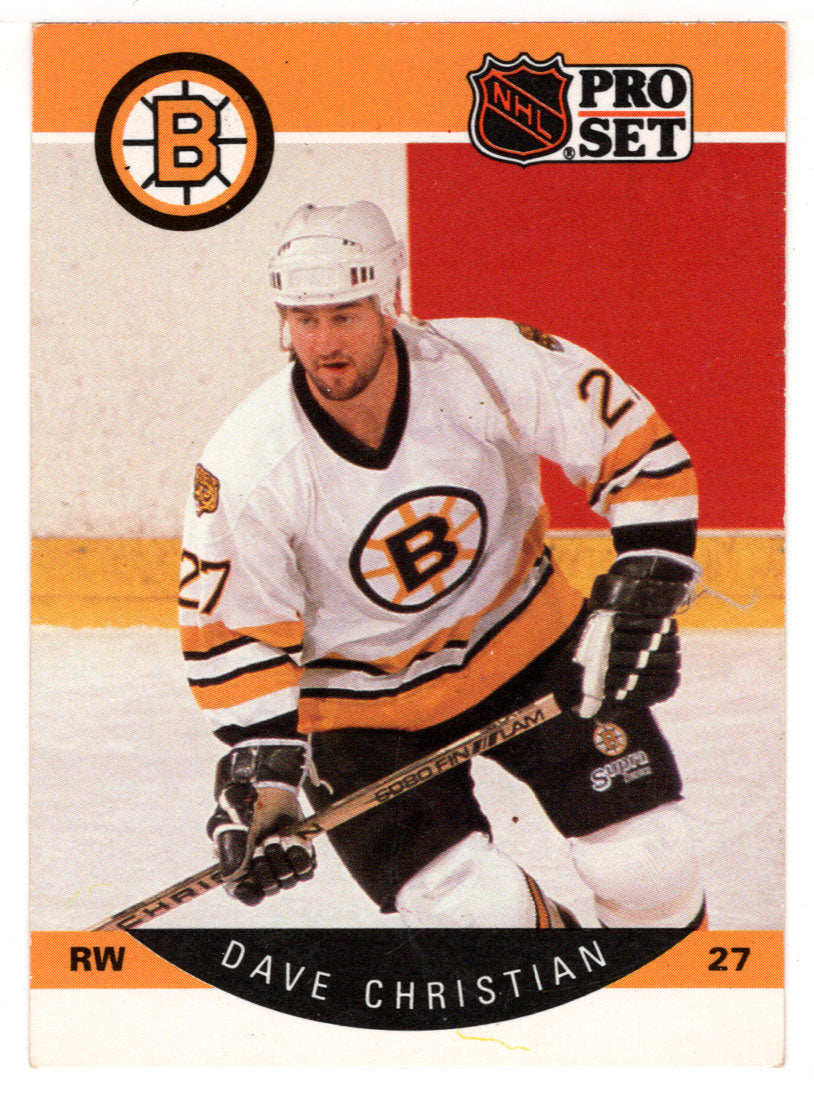 Dave Christian - Boston Bruins (NHL Hockey Card) 1990-91 Pro Set # 6 Mint