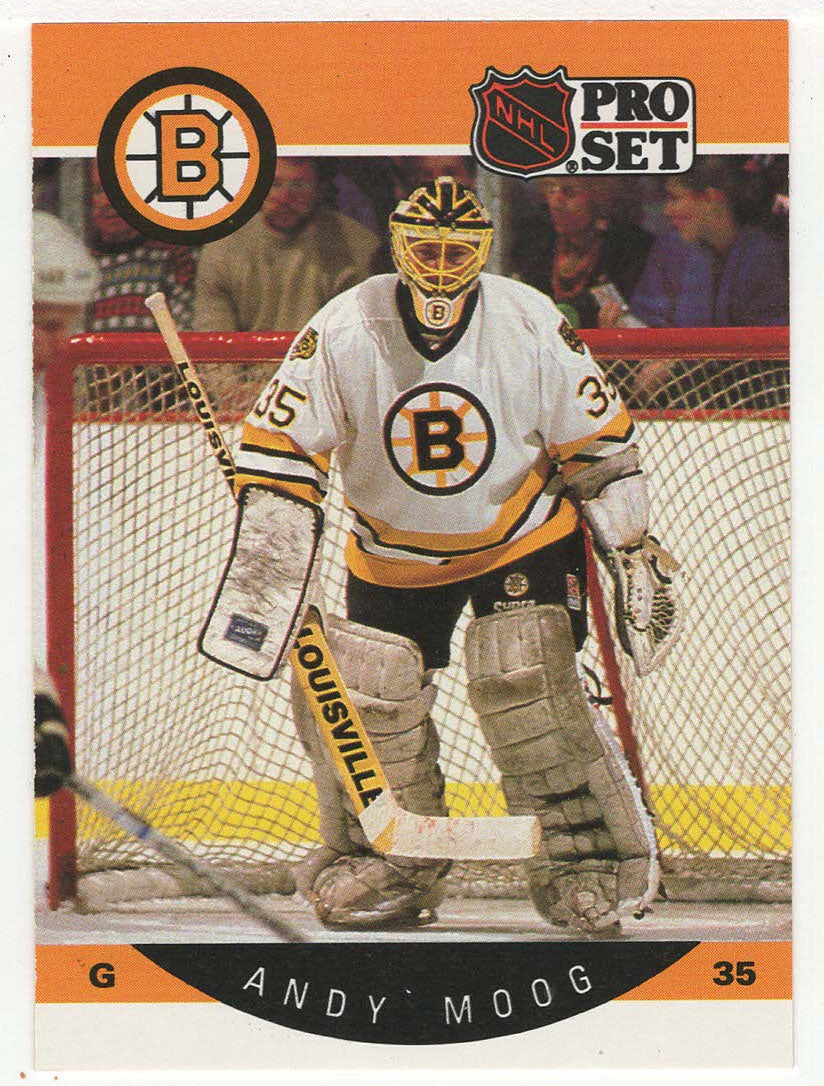 Andy Moog - Boston Bruins (NHL Hockey Card) 1990-91 Pro Set # 10 Mint