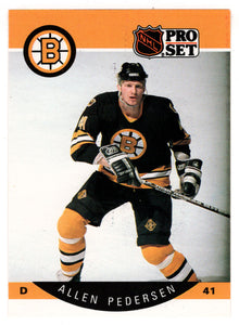 Allen Pedersen - Boston Bruins (NHL Hockey Card) 1990-91 Pro Set # 12 Mint