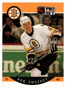 Bob Sweeney - Boston Bruins (NHL Hockey Card) 1990-91 Pro Set # 15 Mint