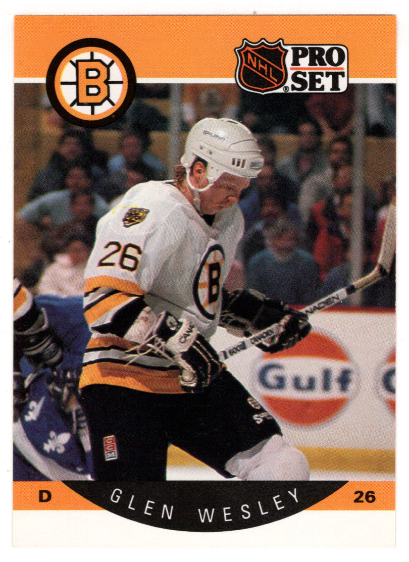 Glen Wesley - Boston Bruins (NHL Hockey Card) 1990-91 Pro Set # 16 Mint